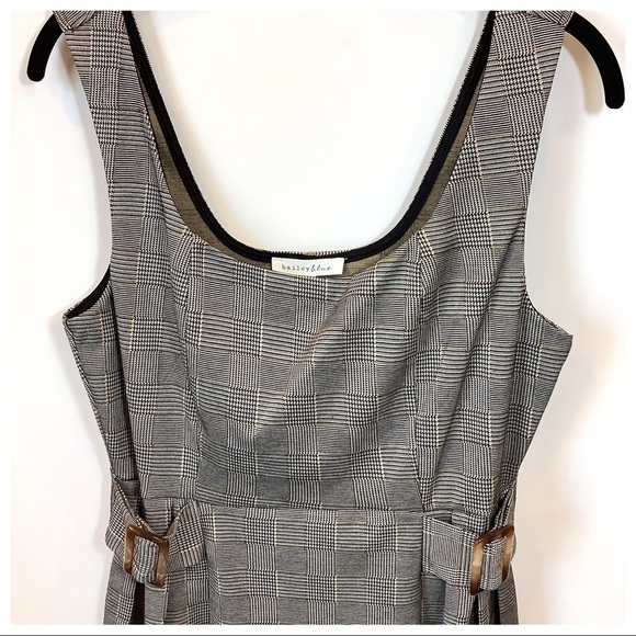NWT Bailey Blue Plaid Houndstooth Academia Dress L - Picture 6 of 11